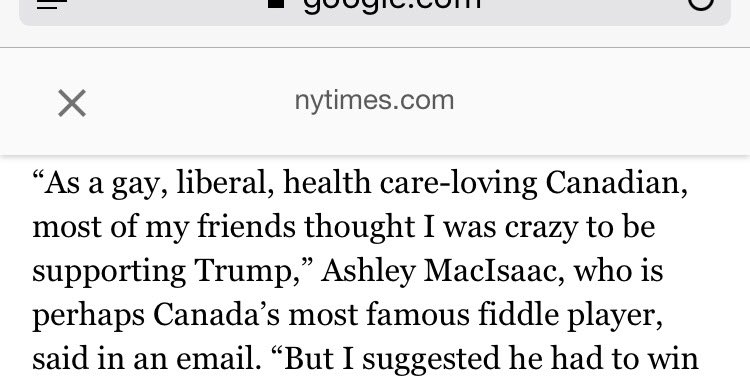 Canada's elite quoted in the #NYTimes