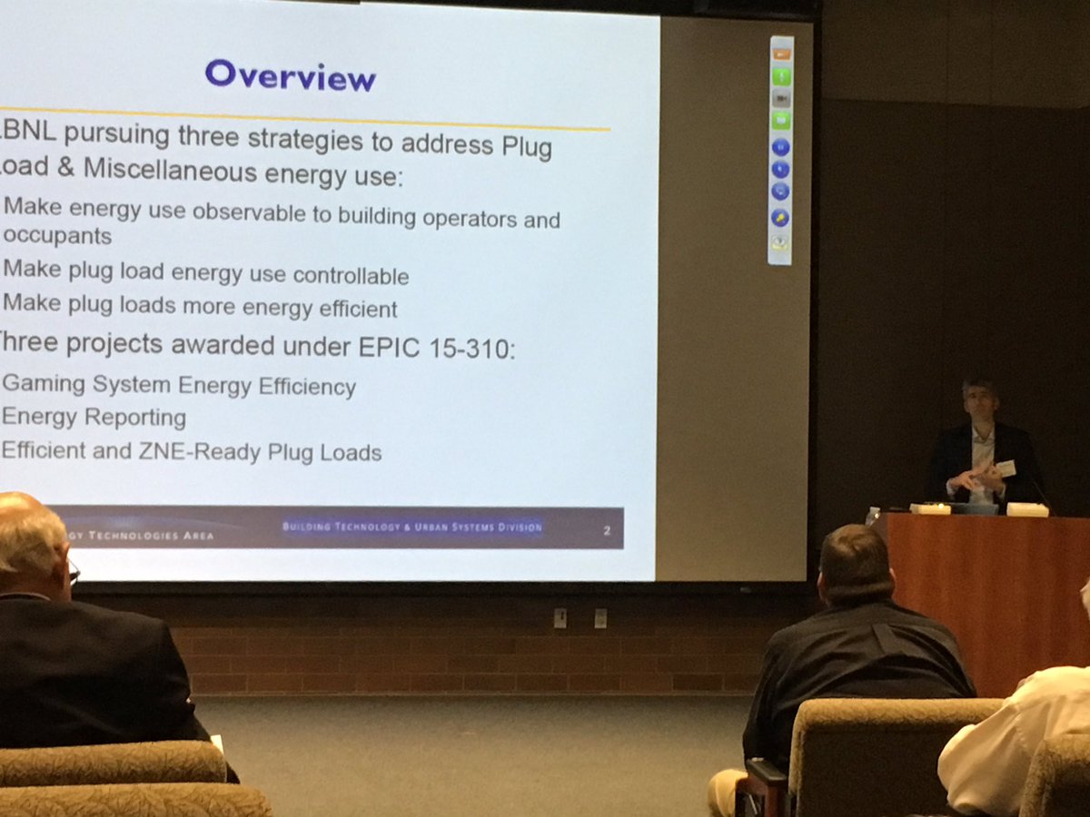 CalPlug's tweet image. Rich Brown on EPIC-funded plug loads research at Berkeley Laboratory #Calplug #Calit2 #Calplugsemiannualworkshop