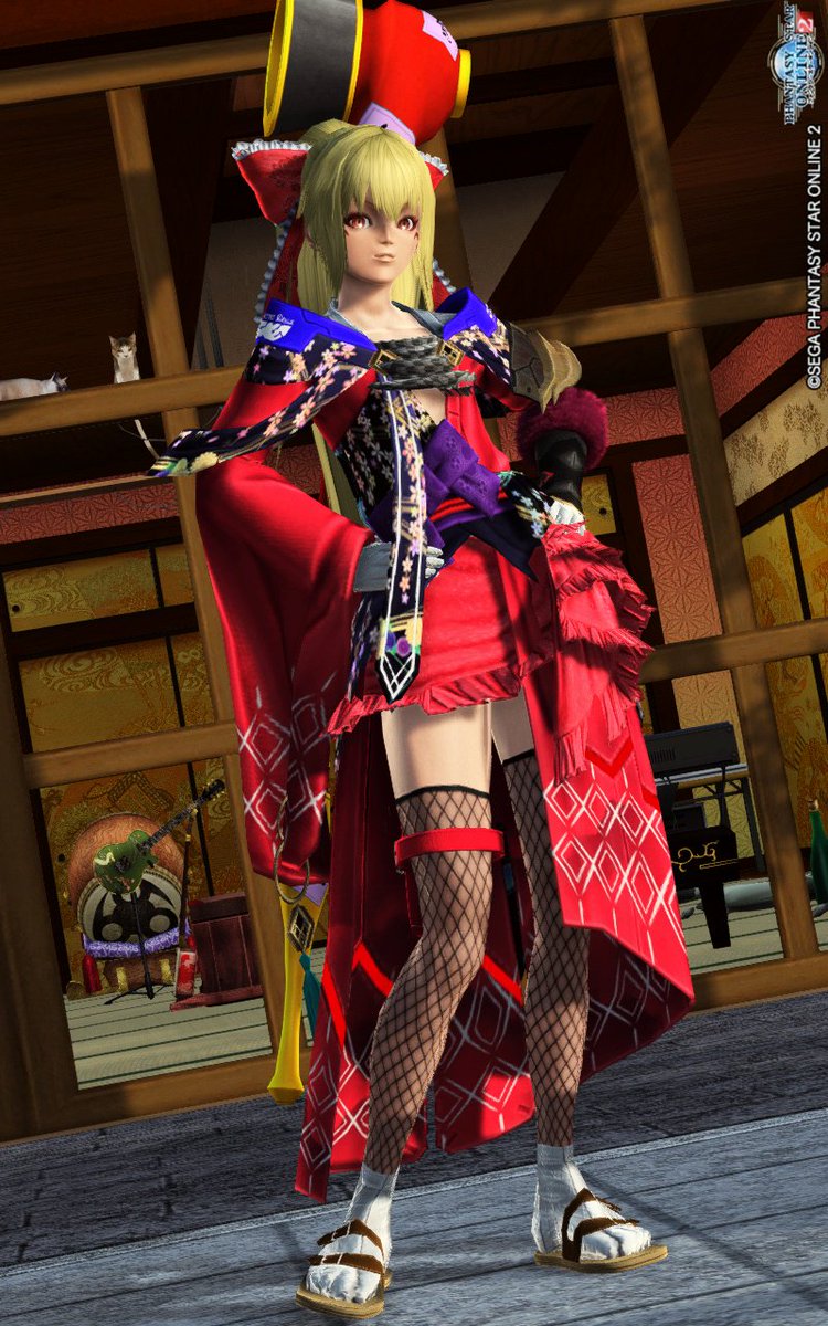 うぃ Pa Twitter 私は和服に網タイツを選んだ 艶めかしくて 格好いいのが好きなのよ おみ足 Pso2男の娘同盟