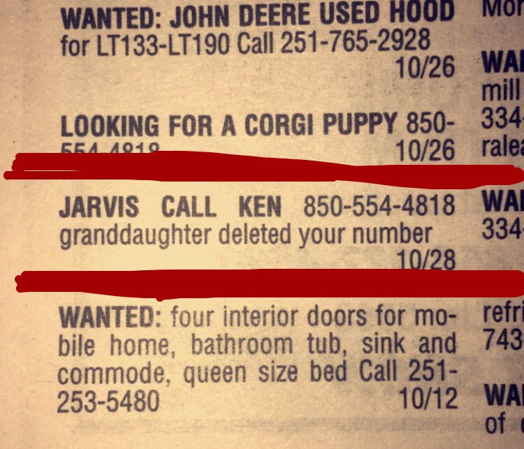 Gilbertblaine's tweet photo. RT to help Jarvis call Ken https://t.co/0v34W8vrQH