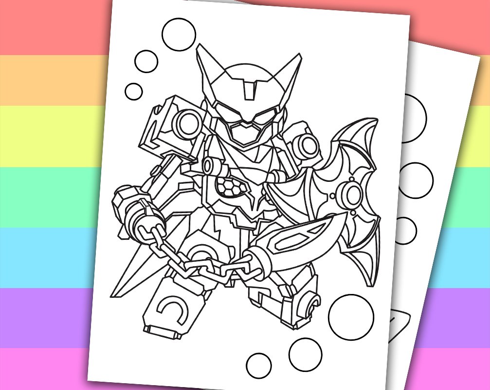 Petite Monkey on Twitter: "Tenkai Knights Coloring Pages by @EtsyMonkey