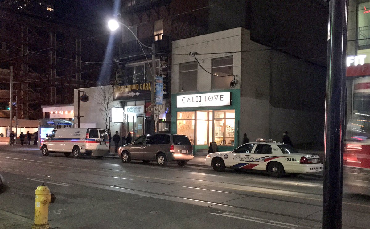 JodieEmery's tweet photo. Confirmed - @TorontoPolice raided @CannabisCulture 365 King St W, arresting harmless peaceful people! We'll re-open; I'm in #Toronto Friday! https://t.co/aLcRi1VKPw