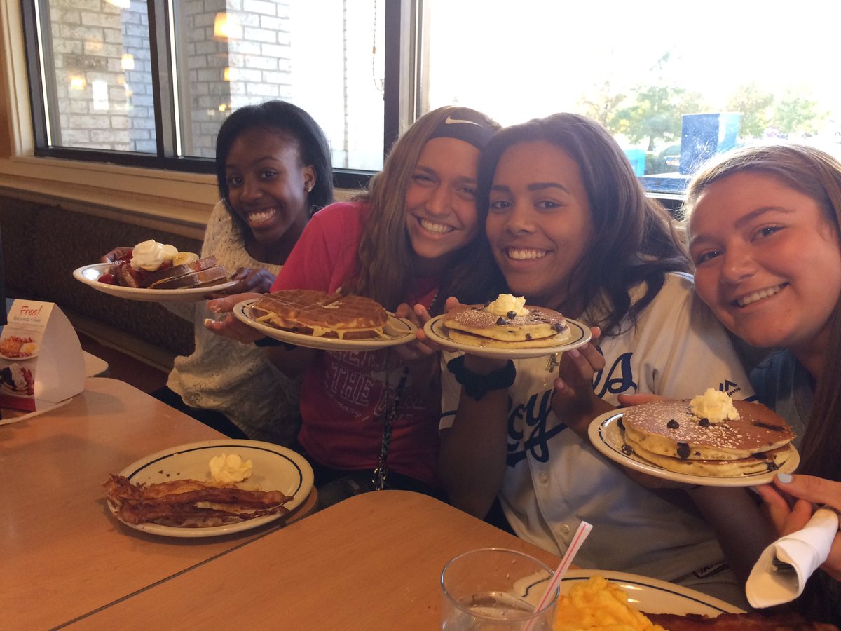 OlatheSportsMed's tweet photo. Treat the trainers! Fall Sport ATSAs gather for pancakes  and friendships during dead week. THANK YOU STUDENT TRAINERS! #ONTeach https://t.co/pz2V8kuMMx