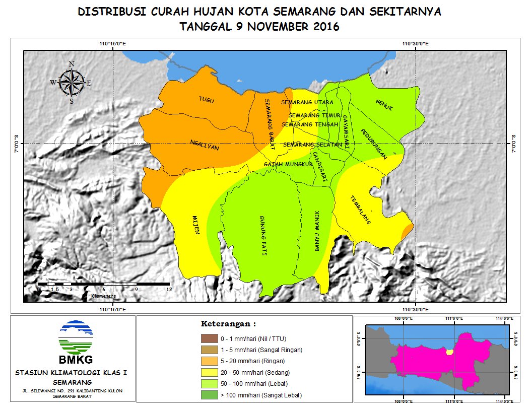 Waspada lur.. RT <a href="/bmkg_semarang/">BMKG JATENG</a>: Curah Hujan tertinggi di Tlogosari = 75.2 mm