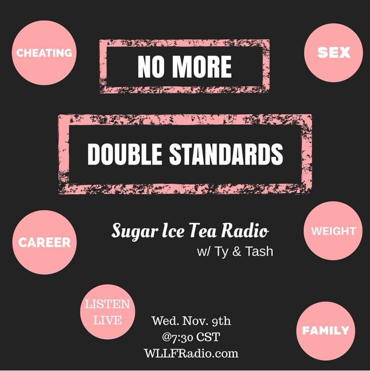 WeLivLifeFree's tweet photo. Tune in to @SugarIceTea_ on https://t.co/kIiMmPP6Ze now to join the conversation on #DoubleStandards in #relationships! https://t.co/oxASdVAfqj