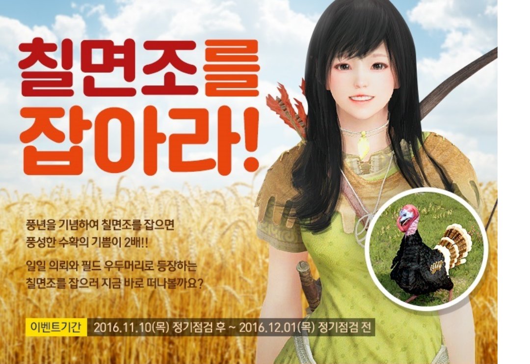 くーがー 11 10韓国パッチ 七面鳥イベ フィールドボスの七面鳥 クエストクリアの報酬やアイテム交換 クジラ回復剤 エリクサーの同等品や採集料理 家具の七面鳥6種 クリ 攻速 移動速度 回避15 採集速度 持久 黒い砂漠
