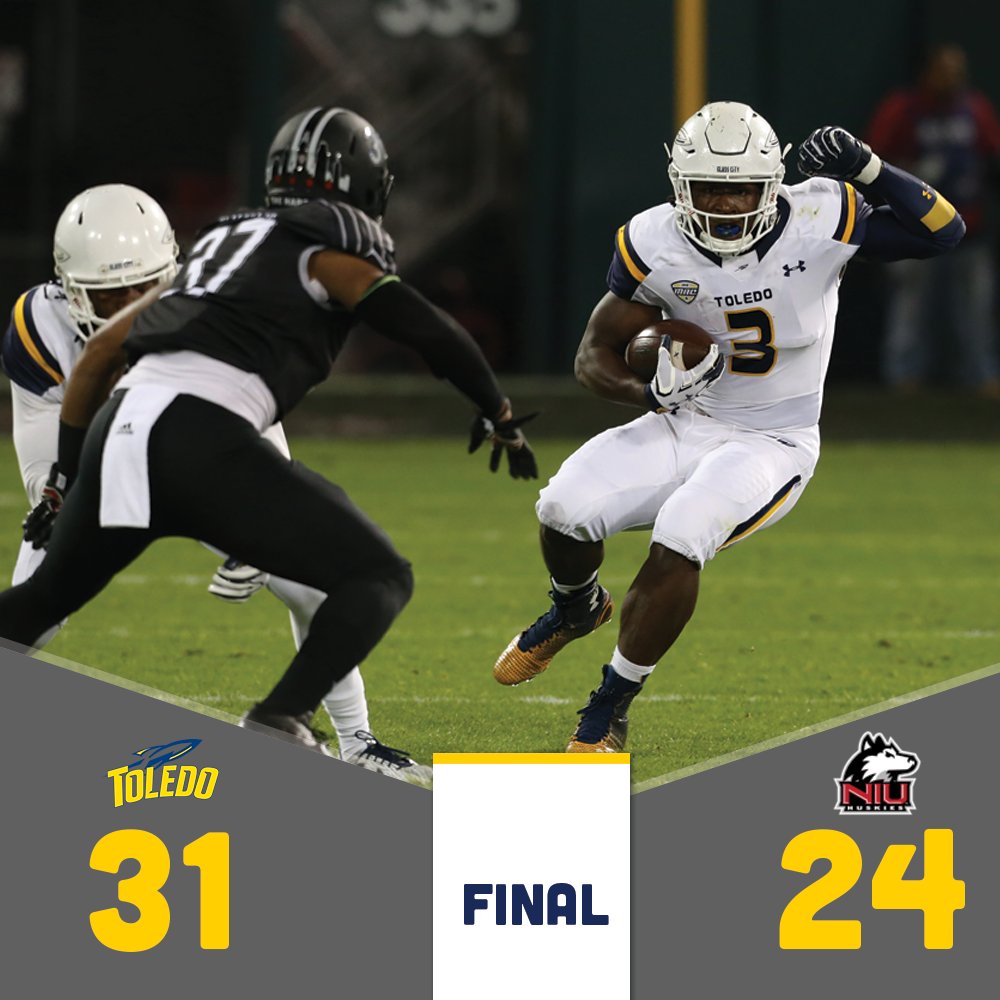 UToledo's tweet image. Toledo defeats NIU in Chicago! #GoRockets