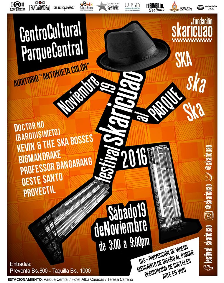 CONFIRMADO! <a href="/oestesanto/">OesteSanto</a> estará en el Festival <a href="/Skaricuao/">Festival Skaricuao</a> 2016 junto a <a href="/BigMandrake/">BigMandrake</a> <a href="/DoctorNoOficial/">Doctor No</a> <a href="/proyectilband/">Proyectil</a> 
<a href="/bangarangprof/">Professor Bangarang</a> 19/11/16