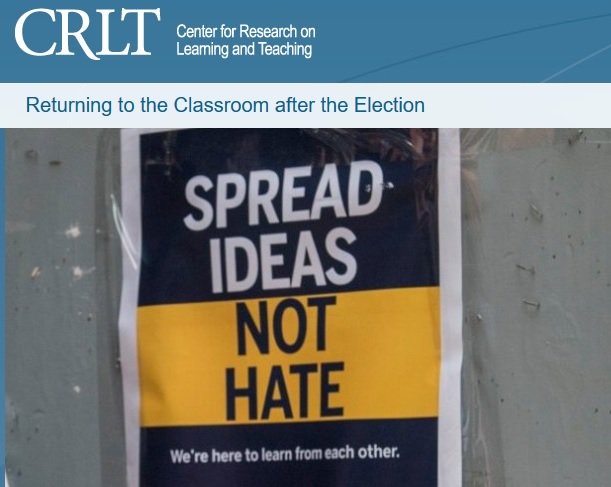 UMassCTSalon's tweet photo. Talking about the election in your class? See this: https://t.co/Qycvrsa9G5 #POD2016 Thanks @UMich_CRLT @GabrielaCW @ozhadko #umassamherst https://t.co/kE3gFYMLxr