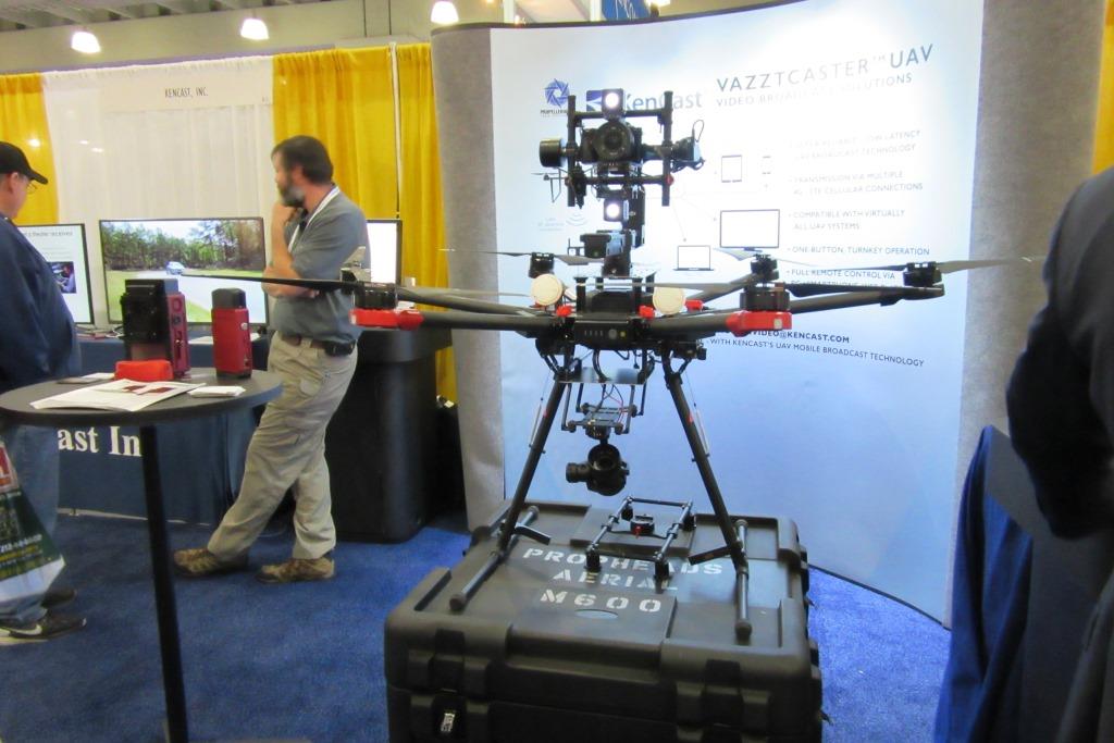 dronepodcast's tweet photo. As always,it was great to chat #drones with Parker Gyokeres @PropheadsAerial at the #NABShowNY Here's his #dji M600 heavy lifter. https://t.co/2W7Pdy6p8s