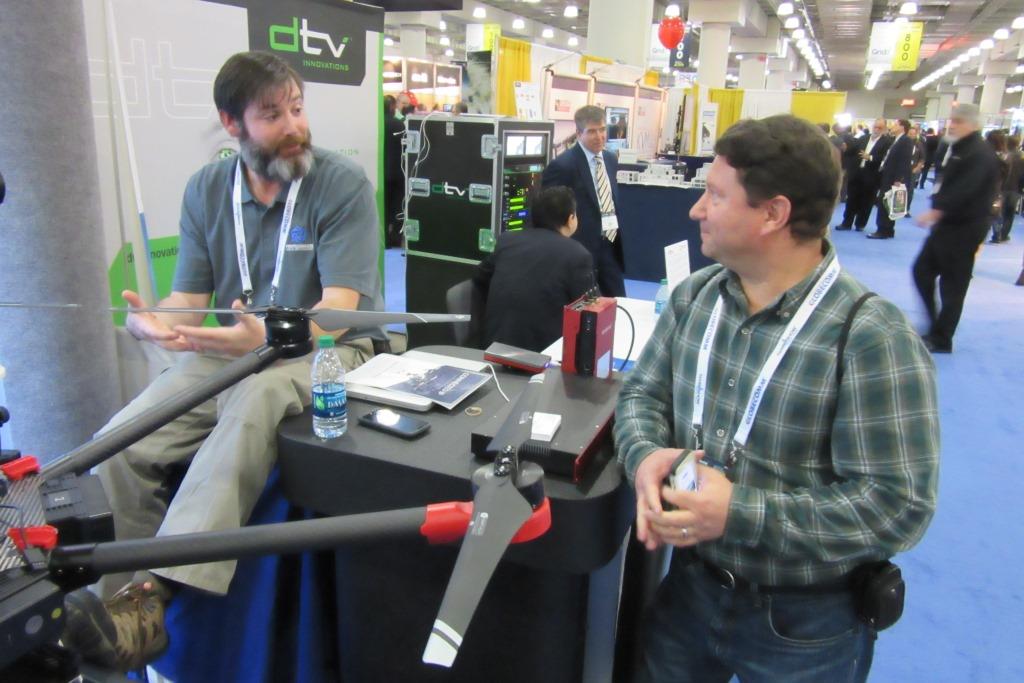 dronepodcast's tweet photo. As always,it was great to chat #drones with Parker Gyokeres @PropheadsAerial at the #NABShowNY Here's his #dji M600 heavy lifter. https://t.co/2W7Pdy6p8s