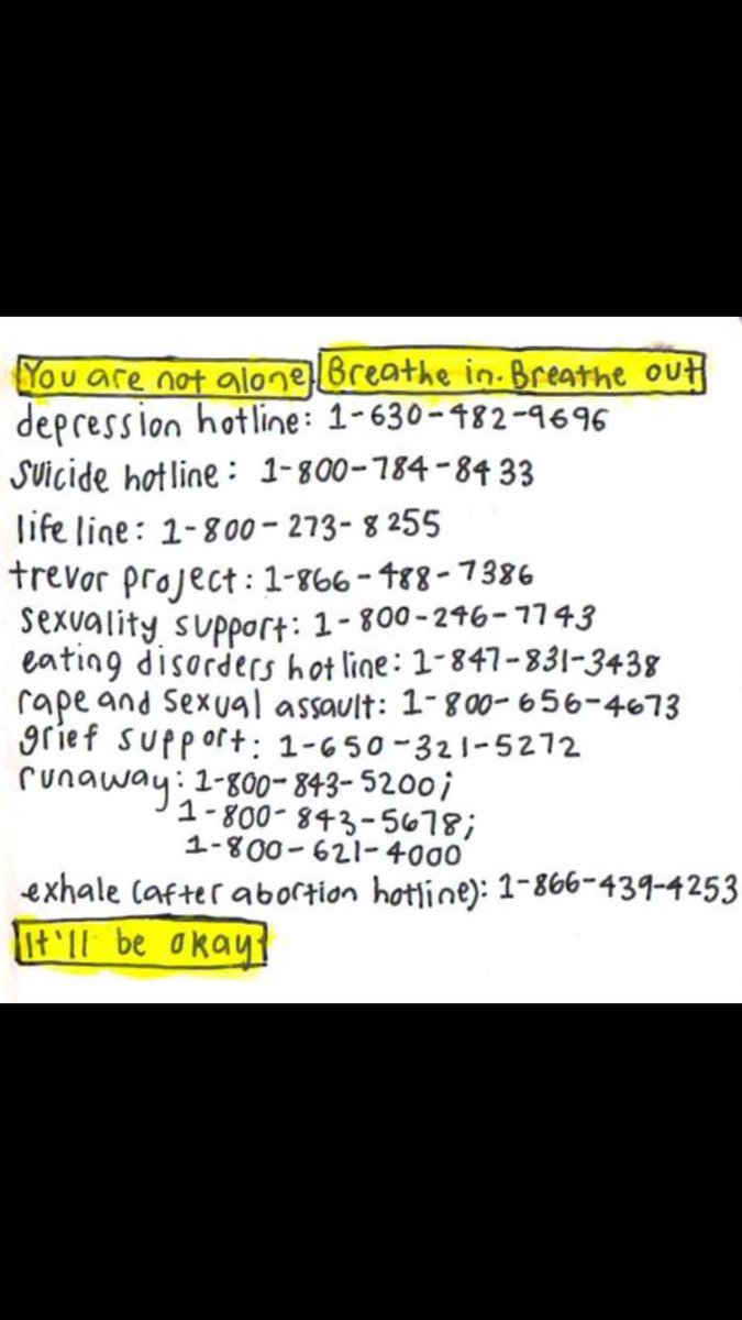 LilyPutin01's tweet photo. TRIGGER:
suicide hotlines have been very busy. We are here for you, we care about you. Please contact one of the hotlines if you need to. https://t.co/0YjIQh4KuB