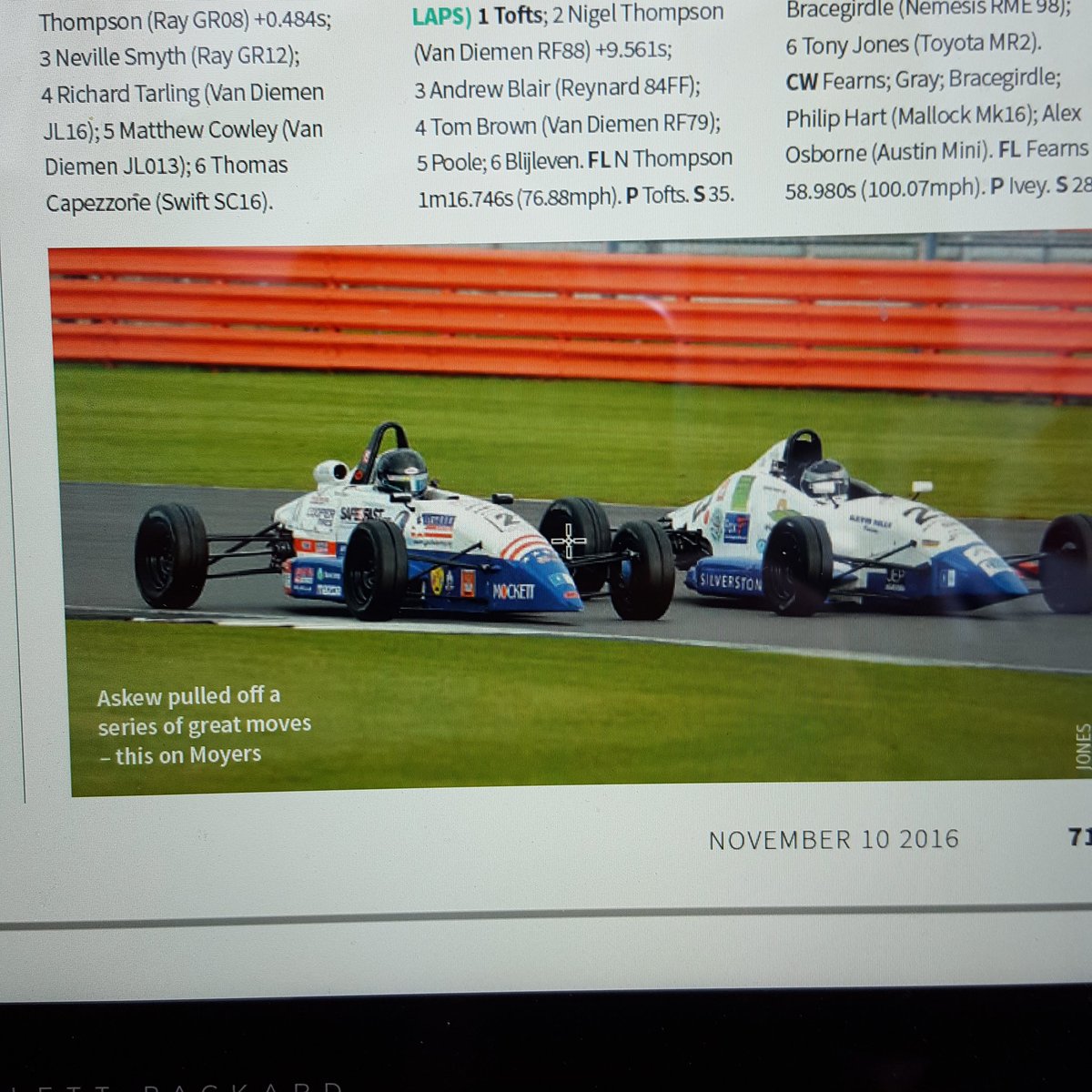 Reading <a href="/autosport/">Autosport</a> Digital Edition with my cornflakes earlier. Nice picture of <a href="/Oliver_Askew/">Oliver Askew</a> on the move #WHT <a href="/TeamUSASchol/">Team USA Scholarship</a> <a href="/CDRMotorsport/">Cliff Dempsey Racing</a>