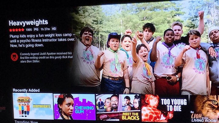 ChrisPTucci's tweet image. Guys, Heavyweights is on @netflix. Watch it now. #BodySystem #PerkisPower