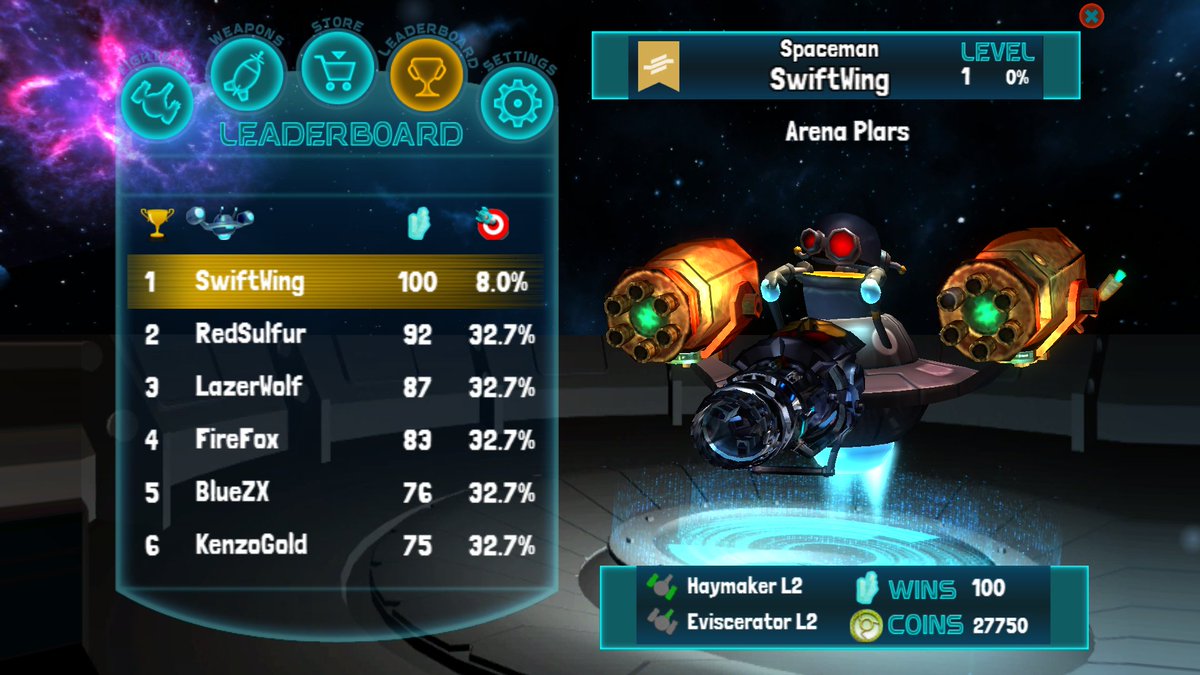 GalaxyCombatWG's tweet photo. Can anyone surpass SwiftWing? Play now &amp; go top in the leaderboards https://t.co/sROLvSTteR
#indiegame #indiegamelover #Steam #wipwednsday https://t.co/jeK6APxg5T