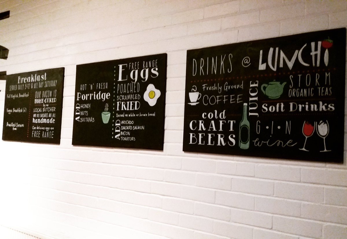 ExallDesign's tweet image. It was a pleasure to work for @lunchijq yesterday! Thanks for having me ladies 😊 #local #eatlocal #lunchi #birmingham #chalkart #design