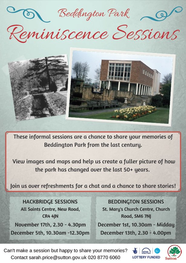 beddington_park's tweet image. Our first reminiscence session takes place next Thurs in #Hackbridge. @HackbridgeNet @HackbridgeNDG share your memories of #beddingtonpark