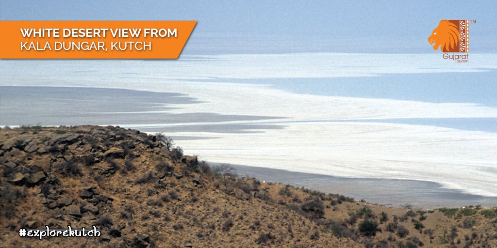 Get a picturesque view of White Rann from the highest pt. of Kutch i.e. Kala Dungar. #ExploreKutch