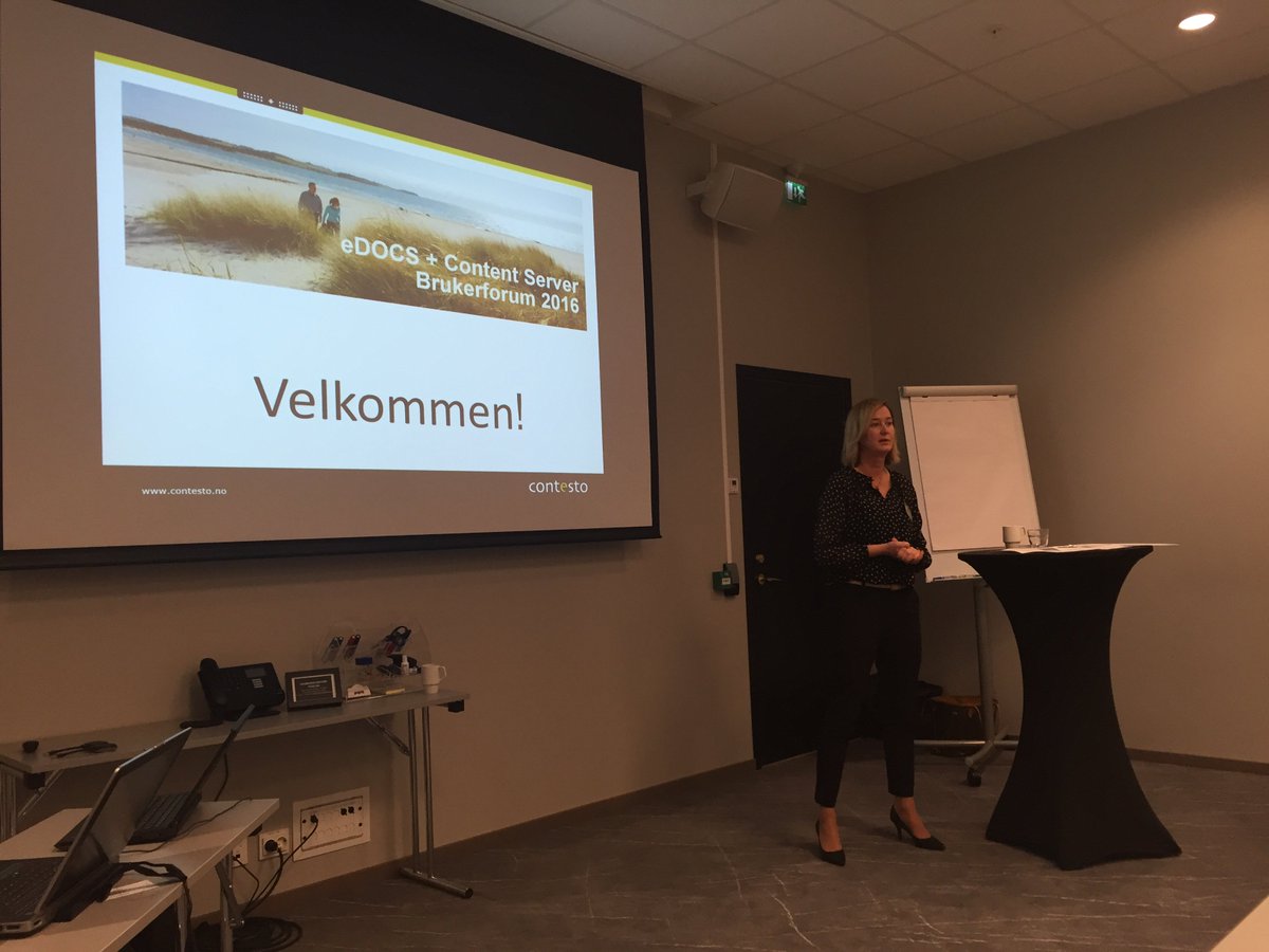 contesto_no's tweet photo. Årets brukerforum for #edocs og #contentserver er i gang. Daglig leder  @chris_contesto ønsker velkommen. https://t.co/a2pIlhpHp6