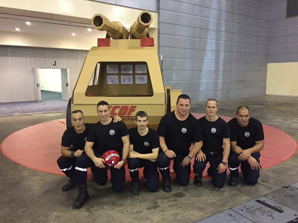 FranceinSG's tweet photo. Good luck to the French team who is taking part in the Singapore Global Firefighters & Paramedics Challenge organised by @SCDF! #SGFPC https://t.co/ec8rieHnS5