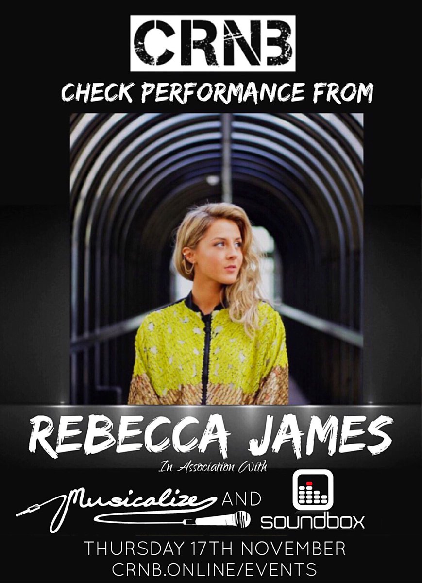 🗣Our CRnB Check performer will be <a href="/RebeccaJames_/">aka rebbi</a> in association with <a href="/Musicalize/">musicalize</a> &amp; <a href="/Soundbox_UK/">Soundbox</a> 

Get tickets now eventbrite.co.uk/e/crnb-live-ti…