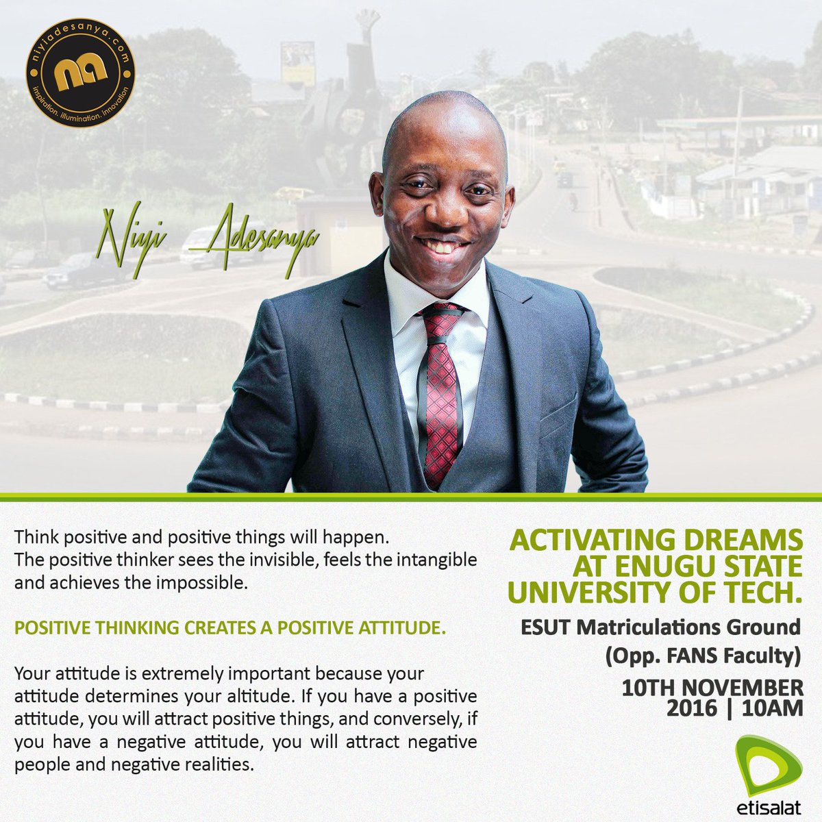 Nadesanya's tweet photo. There is no other person like you on the face of the earth. #nadesanya #activatingyourdreams #cliqfest @etisalat_9ja https://t.co/XSbeFHwrJG