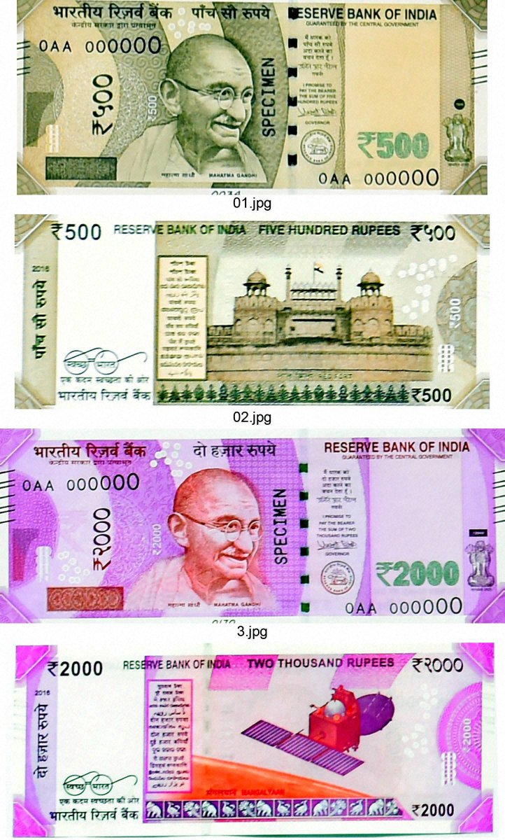 moneycontrolcom's tweet photo. New Rs 500, 2,000 notes come with extra security features https://t.co/6JtLvYpHm4 https://t.co/Cnpxcfczr0
