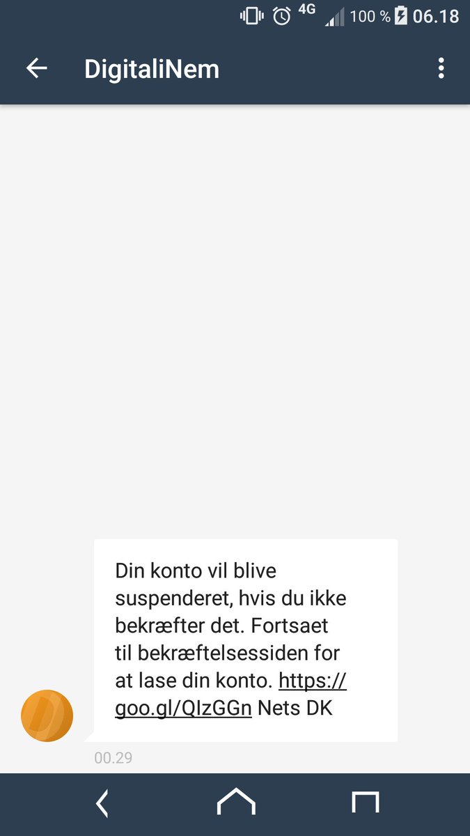 SofiaBech1's tweet image. Pas på #falske #Sms fra #NetsDK #Nets #Pas #på