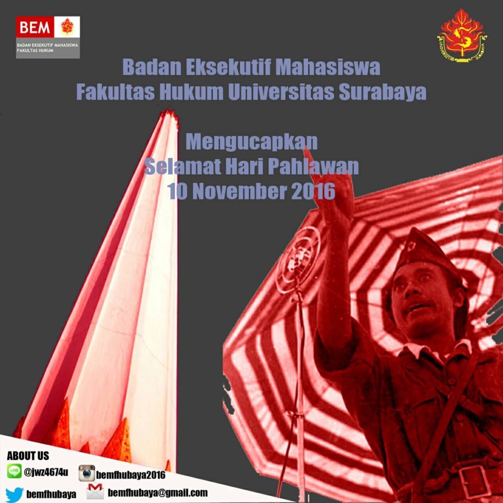 "Bangsa yang besar adalah bangsa yang menghargai jasa pahlawannya" -Sukarno

Selamat Hari Pahlawan 10 November‼️👊🏼