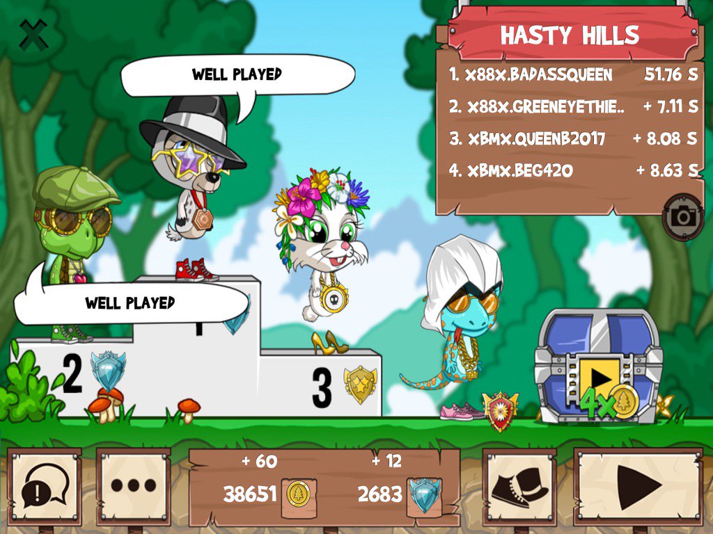 1BadAssQueen's tweet image. Get on my level, son! #funrun2 #GREENEYETHIEF #QueenB2017 #BEG420