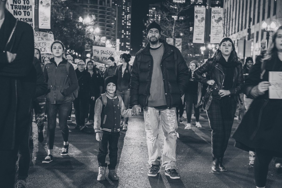 rosettabonez's tweet photo. My first set of photos from tonight's Anti-Trump Protest in Chicago. Hate will never win. https://t.co/JAJvf0ddwT