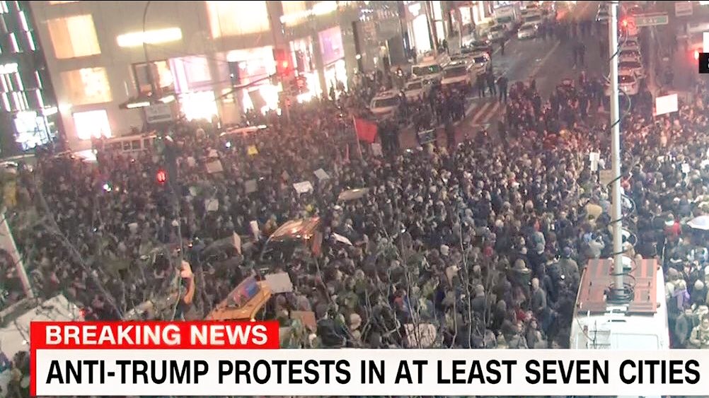 Latinos4Bernie's tweet photo. Thanks to all of you who joined us in any #TrumpProtest! 

Let's show the world that we do not stand for racism or sexism. #NotMyPresident https://t.co/2pjlGh71kv