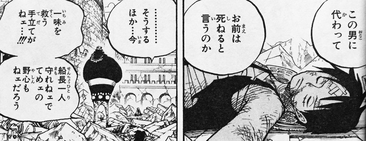 ならば皆様……一つだけ
質問をさせて下さい。
仲間のために自分を切り離す覚悟は…
おありですか?

#ONEPIECE
#イガラム 