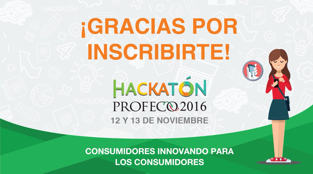 HackatonPROFECO's tweet photo. Oficialmente hemos cerrado inscripciones, agradecemos a todos los interesados por registrarse.
¡Nos vemos en el #HackatónProfeco2016! https://t.co/57zrNlUzzu