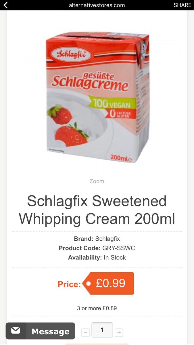 PKUBeInspired's tweet photo. #Pku @Altstores new protein free sweetened cream! Available! Unsure about the name! https://t.co/pZKYlpoXeH https://t.co/mJwzgO94RU