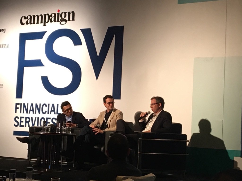 CampaignAsia's tweet photo. Fintech panel underway with @Accenture and @fjord on stage #FSMforum. Is involvement in fintech just a branding exercise? https://t.co/JpZLCPrpDR