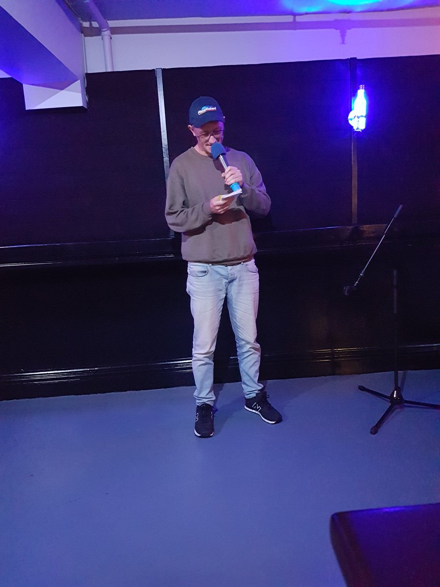 capcomedy's tweet image. It's Tim Stannard finishing up the lineup at #HardCases regretting buying these glasses and talking about trusting African poachers
#tusk