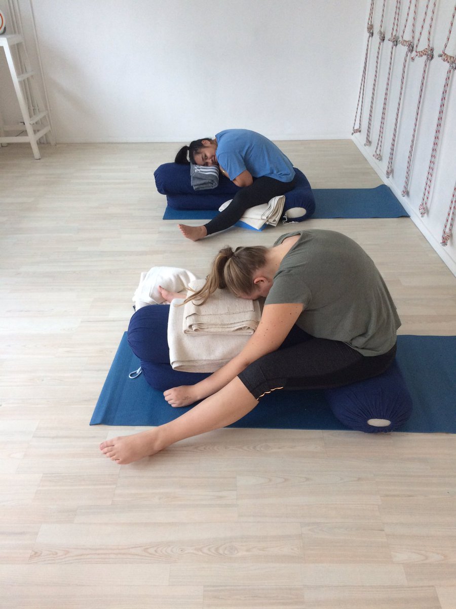 Tarneu's tweet photo. Final Iyengar yoga session. #wis_hw16 https://t.co/0ieq9DY8gv