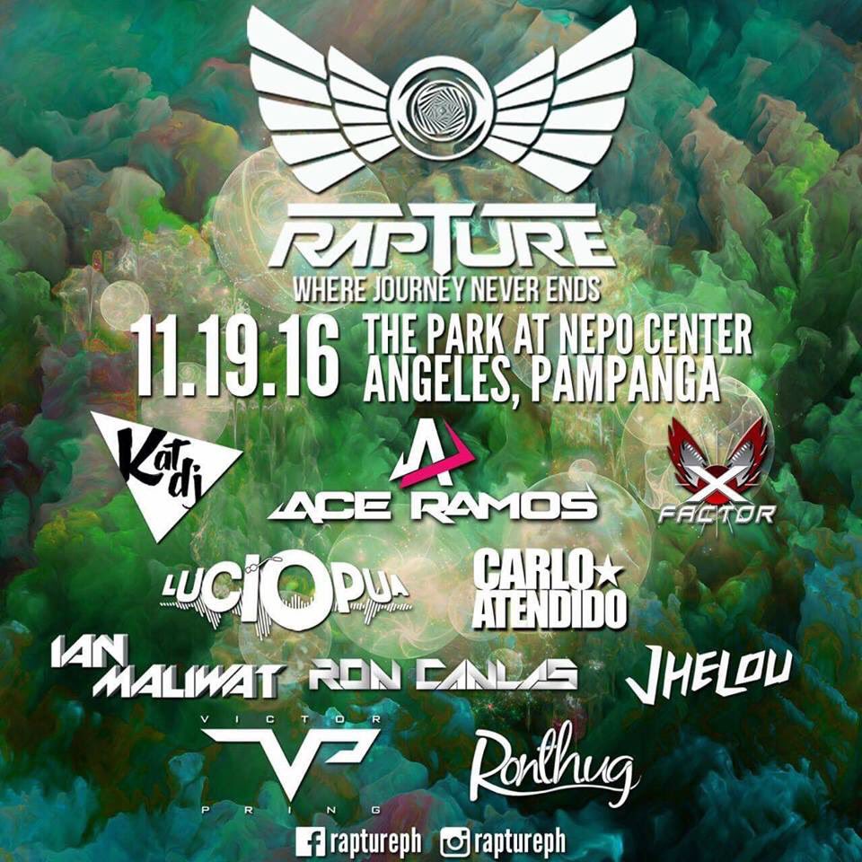 RavePhilippines's tweet photo. Few days left before Rapture Pampanga! Buy ur tickets at any SM Tickets Outlets nationwide! See y'all there! โค๏ธ
#RapturePH
#RavePH https://t.co/0W74UXHJ83