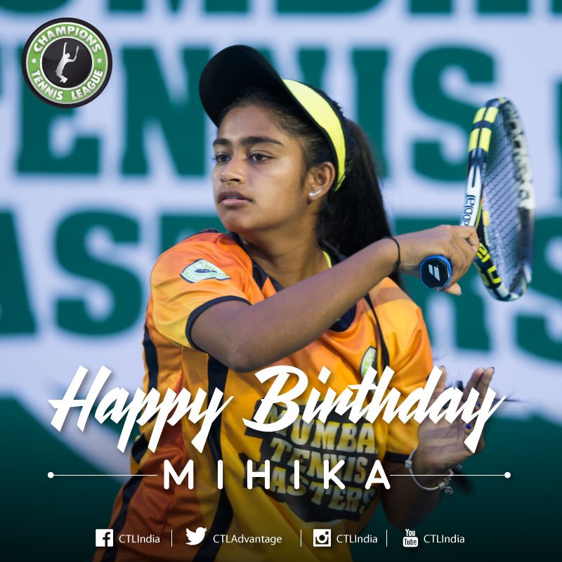 CTLAdvantage's tweet photo. The #CTLIndia family wishes #CTL2015 junior, @Mihi_tennis a very happy birthday and a smashing year ahead! #CTLPower #AdvantageIndia https://t.co/yyFTzwl59Q