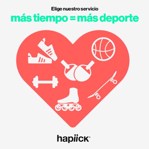 hapiick's tweet image. Todos sabemos la diferencia que hay entre practicar o no deporte, y disponer o no de tiempo y medios para ello. En #hapiick te ayudamos!