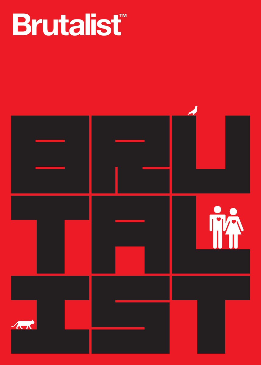 I've been working on this print  'Brutalist Love' available soon - typography you can live in!