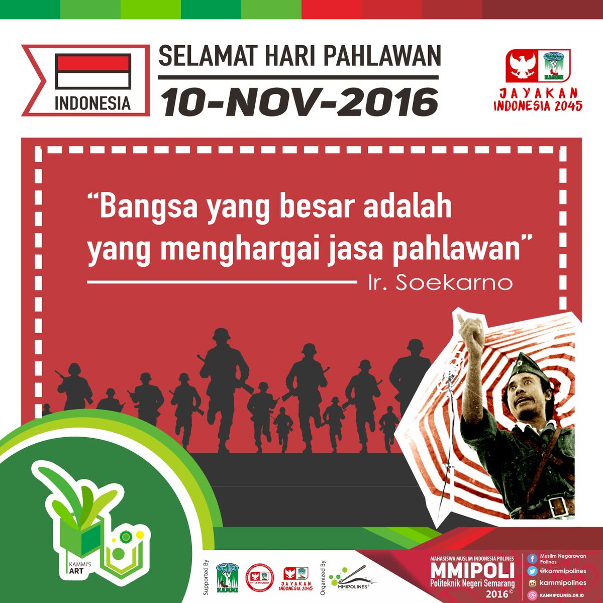 Selamat Hari Pahlawan! Berkaryalah untuk Negeri!

#BergerakBerkaryabersamaKAMMIPolines