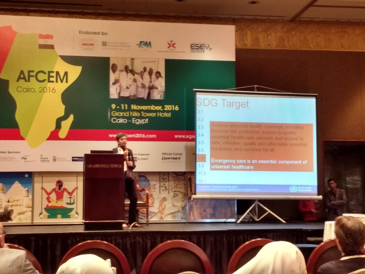 #AfCEM2016 Teri Reynolds on emergency care as part of WHO sustainable development goals