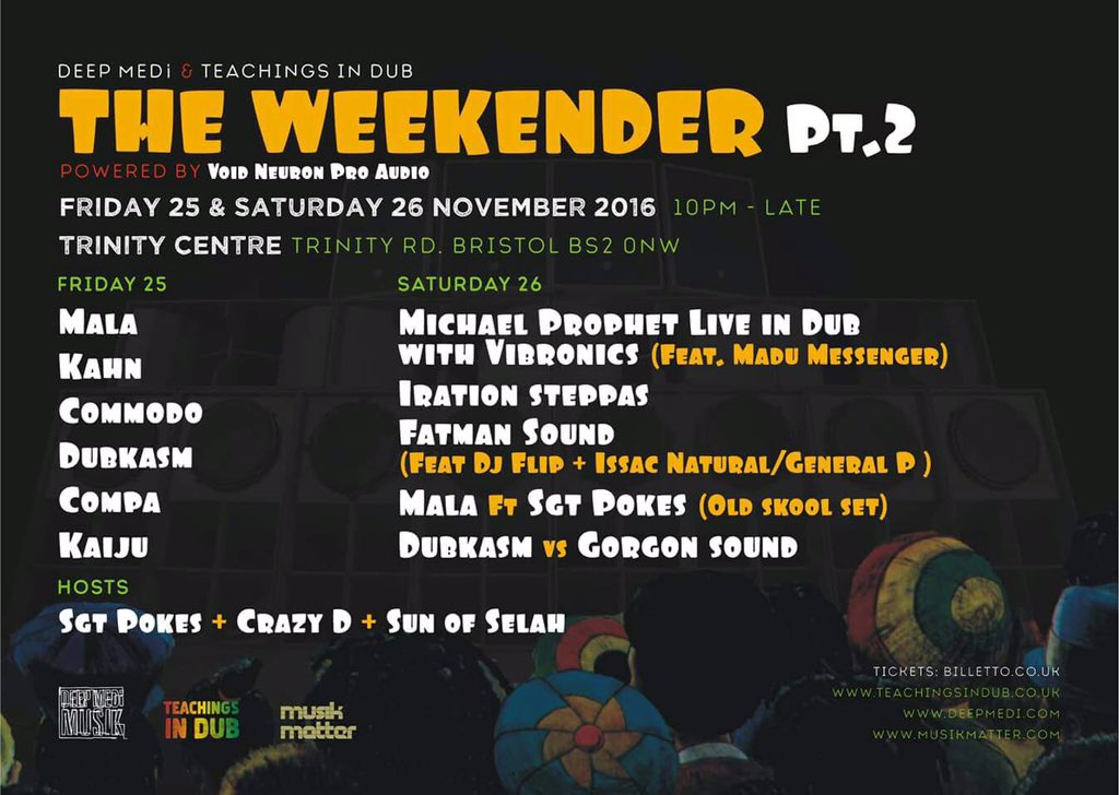 Excited to team up with <a href="/deepmedimusik/">deepmedi</a> for Pt.2 of The Weekender! 🔊🔥🔊🔥 Advanced Tickets: billetto.co.uk/events/deep-me…