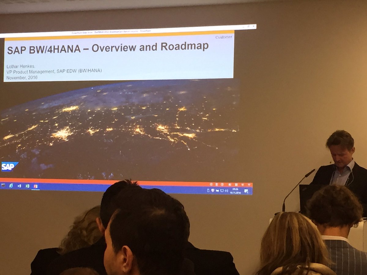 packendorff's tweet photo. @LotharHenkes presenting BW roadmap - always a personal #SAPTechEd highlight and packed room!
https://t.co/AFudfMueqA https://t.co/IDuNC8IoGH