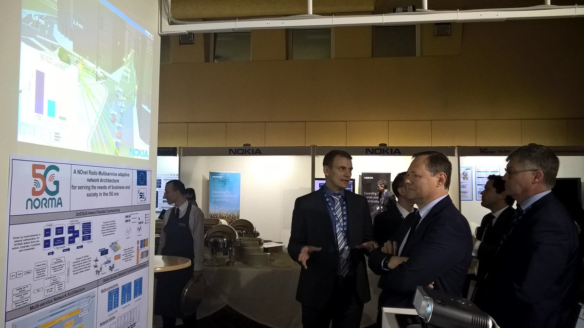 5G_NORMA's tweet photo. Director General Roberto Viola visited the shared 5G NORMA and FANTASTIC-5G booth at the Global 5G Event in Rome #global5g @5GPPP https://t.co/GAqpHIvNWX
