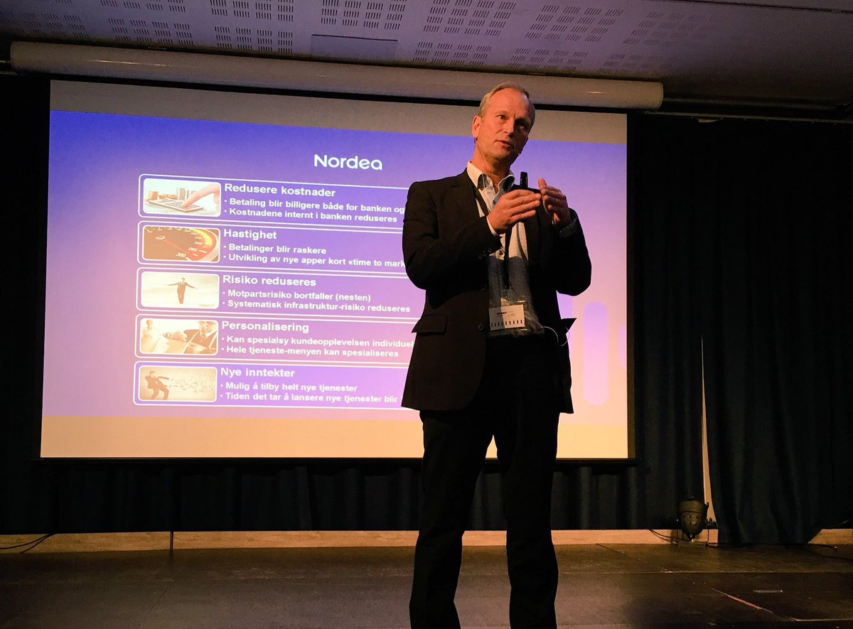 frkVivi's tweet image. Lasse Meholm fra Nordea holdt et bra foredrag om blockchain på #DNfintech. Ingen spsm i plenum men mange etterpå. Nordmenn er lavmælte