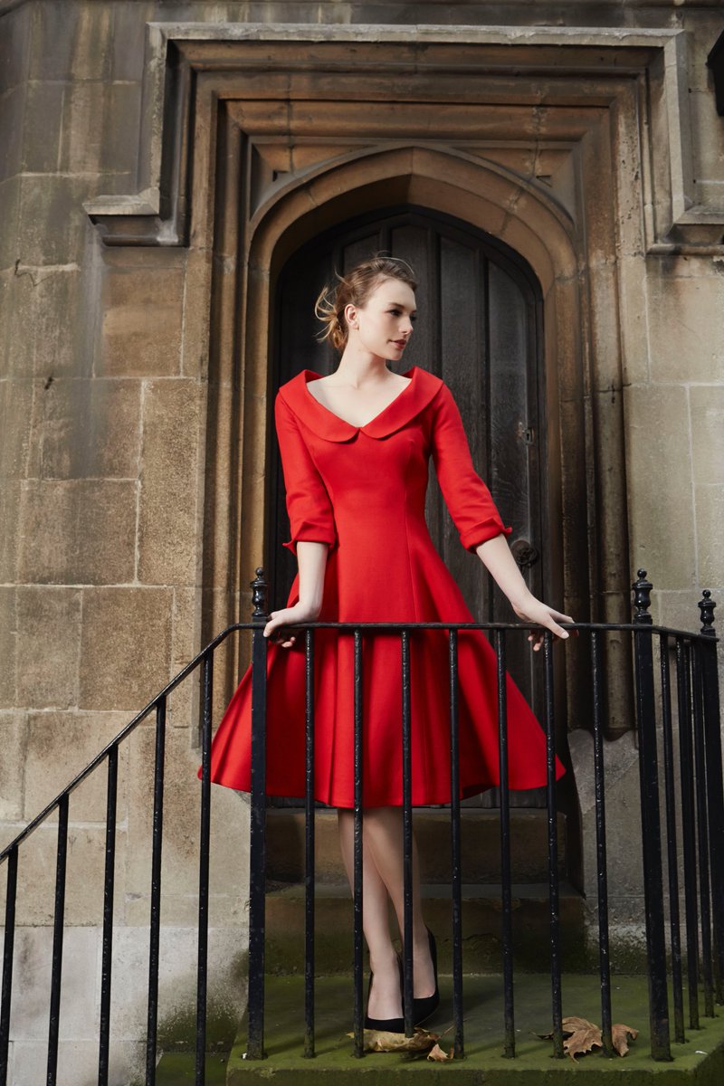 1947bespoke's tweet photo. Wonderful to see our Libretto dress in Cadmium red featured in @CountryandTown magazine's Luxury List today: https://t.co/tSgZcqqphT https://t.co/56o24frQYn