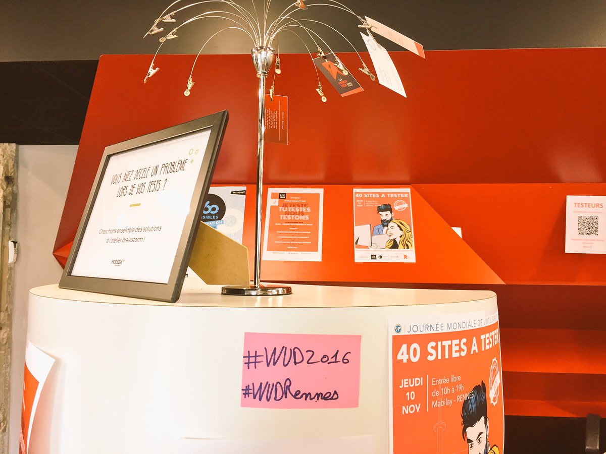 Le_Poool's tweet photo. La journée #WUDRennes continue avant l' @uxrennes de ce soir ! Viens tester des #websites ! #WUD2016 https://t.co/b4s338Qr69